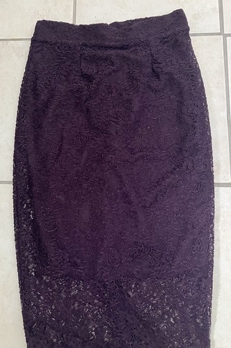 Burgundy lace overlay pencil - burgundy,