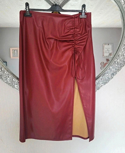 Women burgundy faux - burgundy,