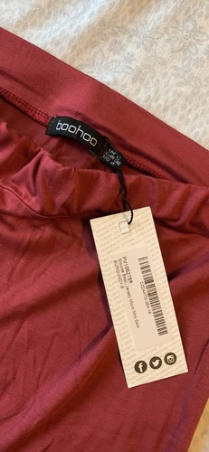Boohoo burgundy pencil skirt - boohoo,