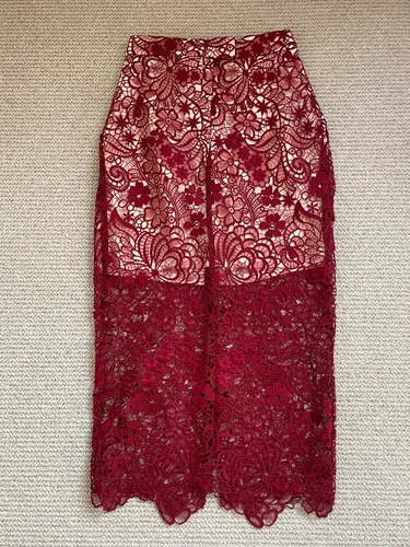 Reiss womens burgundy sheer - ,