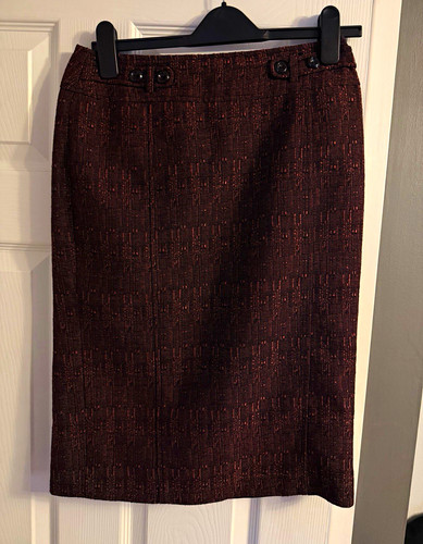 Next burgundy tweed - tweed, pencil