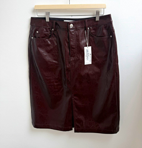 Burgundy faux leather - burgundy,