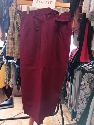Burgundy mid length pencil - mid,