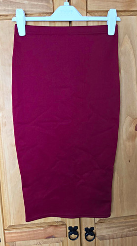 Souluxe burgundy pencil - pencil, midi