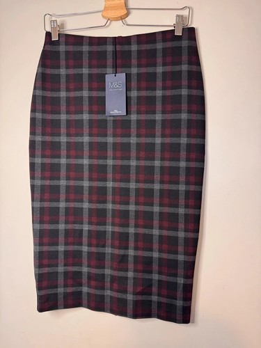 Check stretch pencil skirt - pencil,