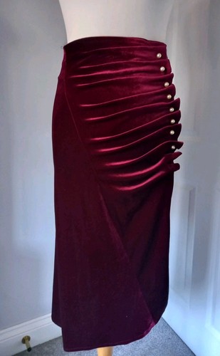 New burgundy stretch - stretch, velvet